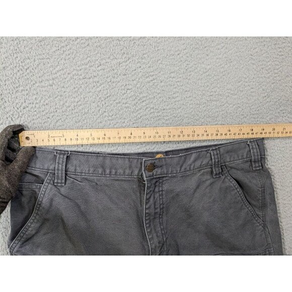Carhartt Pants Mens 38x34 (Actual 38x31) Double Front Knee Duck Carpenter Gray - Picture 7 of 16